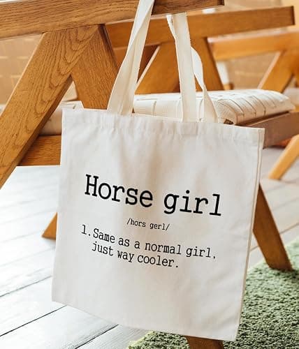 Zeghk Horse Tote Bag, Horse Lover Gifts for Women, Canvas Tote Bags for Women, Horse Gifts, Birthdays Gift for Women thumbnail 5
