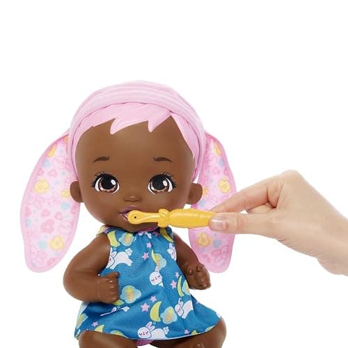 My Garden Baby Brush & Smile Little Bunny Baby Doll (12-in) with 3 Accessories and 2-in-1 Reversible Outfit, Blue Hat, Great Gift for Kids Ages 2Y+​ thumbnail 10