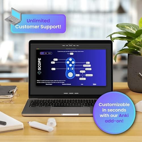 Scope Remote- Remote for Anki. Customizable with Anki Add-on, Compatible with Windows, Mac, iOS, iPad, and Android. Quizlet Compatible, Anki Controller. Pearl Pink, Plus (16-18 Hours Battery) thumbnail 9