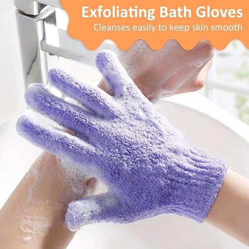 30 Pcs Exfoliating Gloves for Shower, 15 Colors Body Exfoliator Glove with Hanging Loop, Scrub Exfoliate Glove Mitt Bath Face Spa Hand Scrubber Wash Deep Scrubbing Dead Skin for Women Men, by Aisuly thumbnail 4