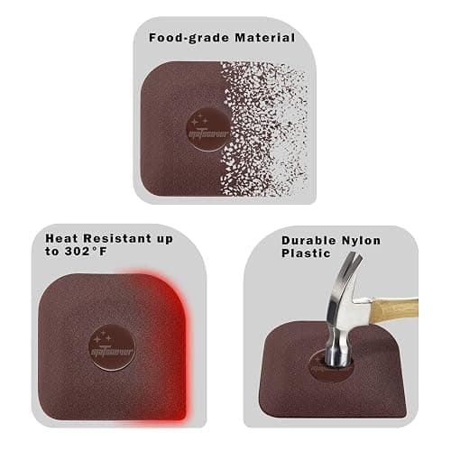 Pan Scraper, 5 Pcs Pot Scraper Plastic, Pot Scraper Non Scratch for Cast Iron, Pot and Pan Cleaning, Sturdy Scraper Kitchen Tool thumbnail 6