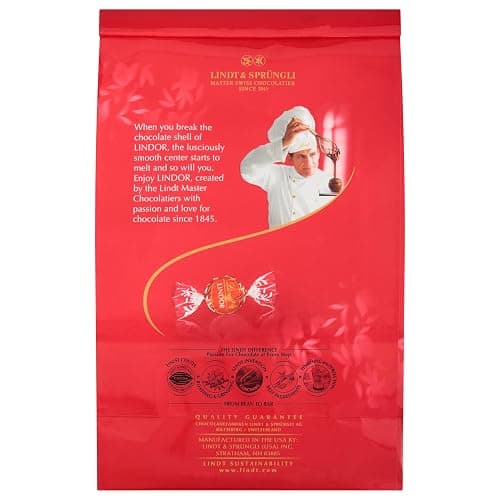 Lindt LINDOR Milk Chocolate Candy Truffles, Milk Chocolate with Melting Truffle Center, 15.2 oz. Bag thumbnail 9