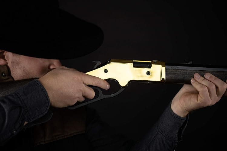 Barra Airguns 1866 Cowboy Series Lever Action Air Rifle - Multi Pump Powered - Shoots .177 Caliber Pellets and BBS, 800 FPS - Pellet Guns for Adults and Kids - Gold Air Rifle thumbnail 8