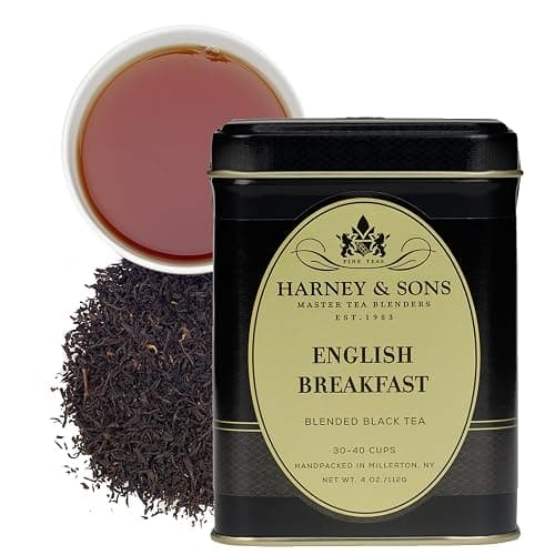 Harney & Sons English Breakfast Black Tea – 4oz Loose Leaf Tin, Pure China Keemun, Bold, Full-Bodied Flavor, Great for Hot, Iced, or Teapot Brewing thumbnail 2