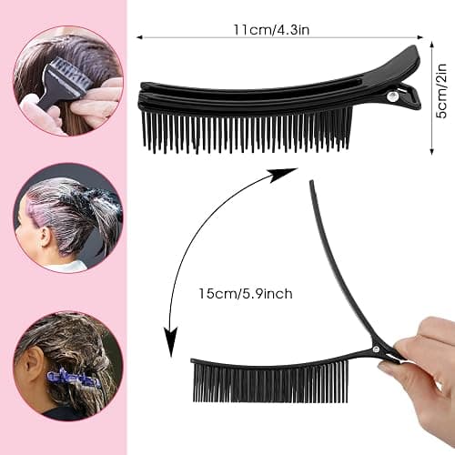 2PCS Hair Clips for Styling Sectioning, Professional Alligator Grip Clips for Salon & Home Styling - Non-Slip Sectioning Hair Holders, Perfect for Haircuts & Dyeing- Hair DIY Accessories thumbnail 2