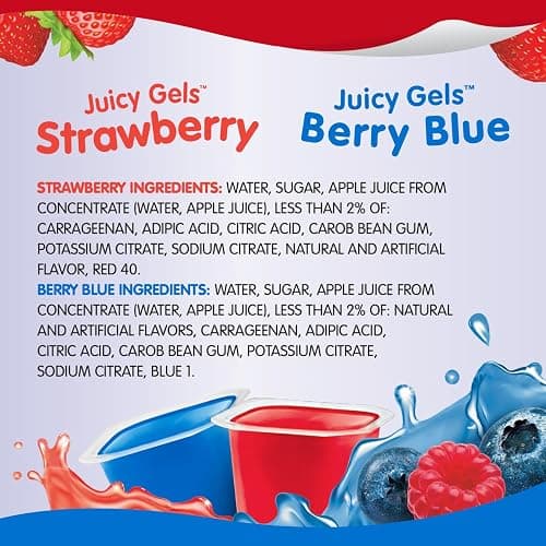 Snack Pack Strawberry and Berry Blue Flavored Juicy Gels Cups, 3.25 oz., 12-Count Family Pack thumbnail 7