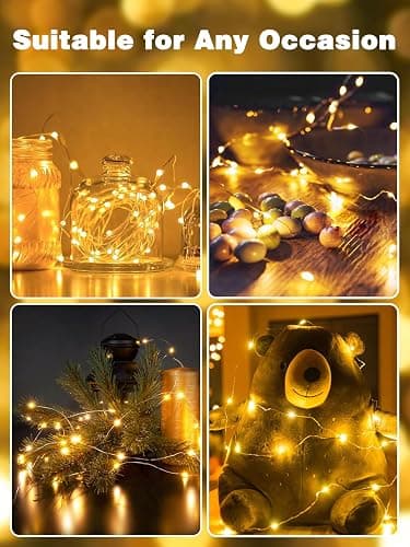 3-Pack 78FT 240 LED Fairy Lights Battery Operated with Timer & Remote, Waterproof Twinkle Lights Indoor Outdoor 8 Modes for Bedroom Centerpiece Wedding DIY Party Christmas Classroom Dorm Decoration thumbnail 7