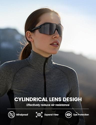 Lamicall 24g Polarized Sports Sunglasses for Men Women - UV400 Protection Sun Glasses Gifts for Running Cycling Baseball thumbnail 4