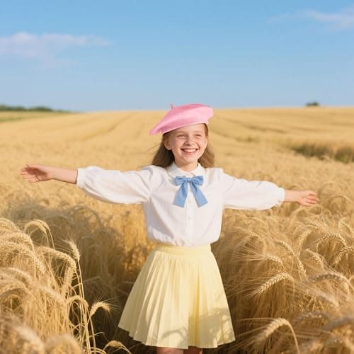 choyaxo French Beret Hats Solid Classic Beret Hats for Girls thumbnail 6