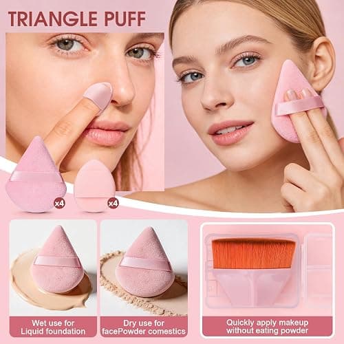 112Pcs Pink Makeup Brushes Set Professional Makeup Kit, Foundation Makeup Brush Kit Eye and Face Make up Brushes & Tools, Multi-functional Beginner Makeup Tool Set with Case Facial Makeup Accessories thumbnail 6
