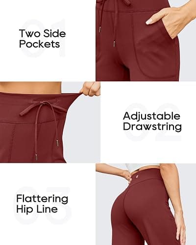 G4Free EverGoing Wide Leg Pants for Women Yoga Pants High Waist Sweatpants with Pockets Stretch Lounge Pants Comfy Workout thumbnail 3