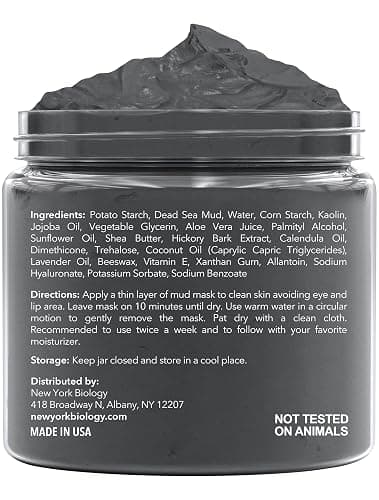 New York Biology Dead Sea Mud Mask for Face and Body | with Lavender | Spa Quality Pore Refiner for Oily Skin | Natural Skincare for Women & Men | Tighten Skin for A Healthier Complexion | 8.8 oz thumbnail 3