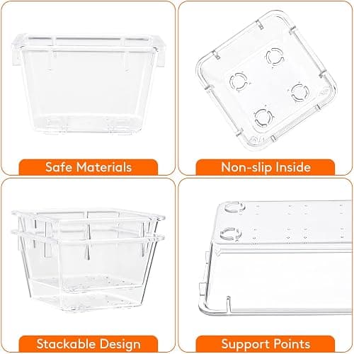Lifewit 25 Pcs Makeup Drawer Organiser, Plastic Storage Boxes, Dividers for Desk, Vanity, Dressing Table, Cupboard, Office Bedroom Accessories, Kitchen Storage& Organisation, Room Decor thumbnail 5