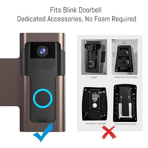 Anti Theft Ring Doorbell Mount: Metal Ring Apartment Door Mount Blink Doorbell Camera Holder No Drill - Renter Friendly Ring Doorbell Mount No Damage thumbnail 4