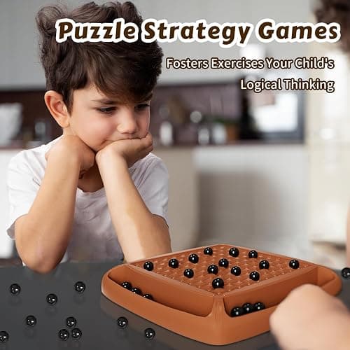 Magnet Game, Magnetic Game Chess 40 Piceses, Family Games for Kids and Adults, Board Game for Kids 8-12 Family Games Night 2-4 Players, Gifts for Teens Kid (Brown) thumbnail 5