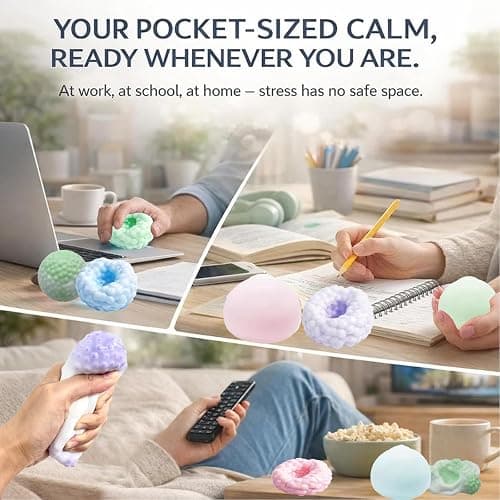 2PCS Crunchy Squishy Stress Ball for Kids & Adult, Soft Crunchy Stress Ball | Shapeable Sensory Squeeze Fidget Toys, for Anxiety Stress Relief Focus Relaxing, for Office Travel Student Classroom Prizes thumbnail 5