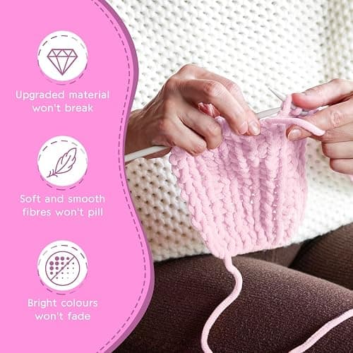 Chunky Chenille Yarn for Crocheting, Fluffy Baby Blanket Yarn for Crochet Sweater Shawl Scarf Gloves, Super Soft Amigurumi Plush Yarn 74 yds/3.5 oz (Black) thumbnail 4