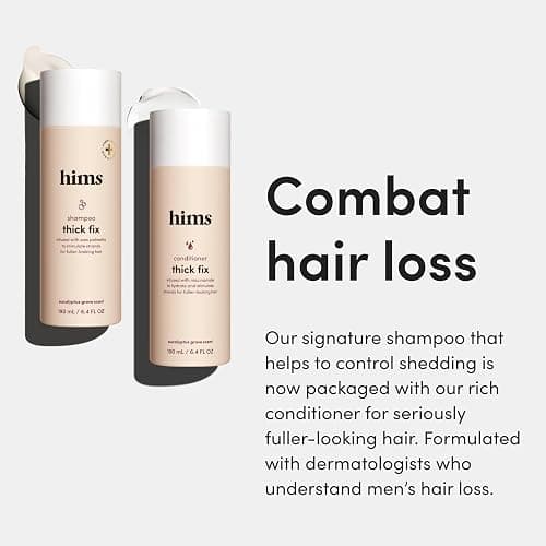hims Thick Fix Shampoo & Conditioner Set - Saw Palmetto for Healthy Hair Growth & Thickening - Scalp Cleansing - Vegan, Sulfate-Free & Cruelty-Free - Eucalyptus Scent, 6.4 fl oz thumbnail 2