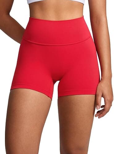 INGIA Womens High Waist No Front Seam Biker Shorts 4 Inches Running Volleyball Spandex Yoga Gym Workouts - Image 1