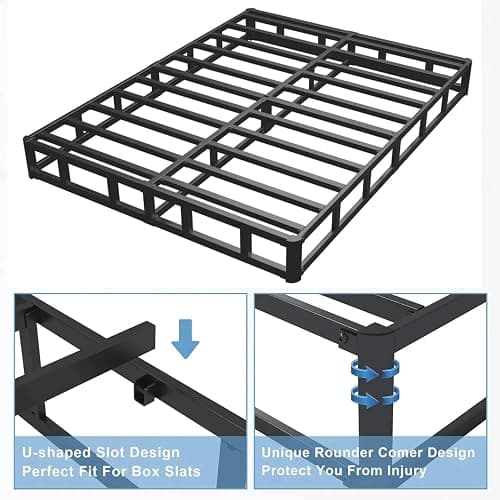 HOBINCHE King Box Spring - 7 Inch High Profile Box Spring for King Bed, Sturdy Metal Frame Mattress Foundation, Easy Assembly, Quiet & Noise-Free thumbnail 4