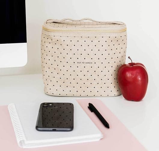 Kate Spade New York Insulated Lunch Tote, Cute Lunch Bag for Women, Compact 8 x 4.5 x 7.23" Size, Deco Dots (Out To Lunch) thumbnail 7