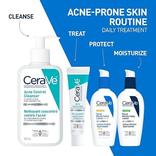 CeraVe Acne Control Gel For Face, Pimple & Pores, With Salicylic Acid, 3 Essential Ceramides, Niacinamides. Developed with Dermatologists, Non-Comedogenic, Oil-Free, Fragrance-Free, 40ml thumbnail 9