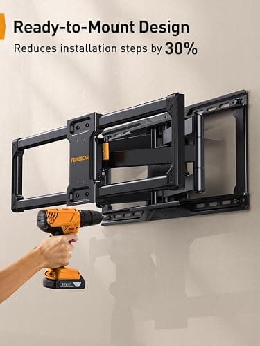 Perlegear UL-Listed Full Motion TV Wall Mount for 42–90 Inch TVs up to 150 lbs, Pre-Assembled TV Mount with Tool-Free Tilt, Swivel, Extension, Max VESA 600 x 400mm, 12″/16″/18″/24″ Wood Studs, PGLF16 thumbnail 4