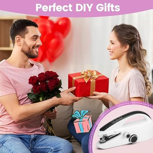JLIAN MIOR Mini Handheld Sewing Machine for Beginners, Easy to Use, Fast Stitching — Perfect for Clothes, Fabrics, and Quick Home Repairs for Mom Birthday Valentine's Day and Christmas thumbnail 6