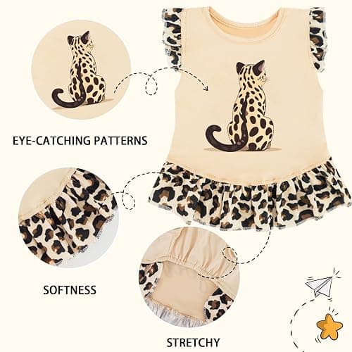 XPUDAC 4 Pack Dog Dresses Cute Printed Puppy Clothes for Small Dogs Girl Chihuahua Doggie Outfits Tank Top Vest Dresses Cat Apparel,Medium(Chest-17.6") thumbnail 2