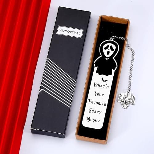 Horror Bookmarks for Women - Book Marks for Reading, Dark Romance,Ghostface, Spooky Basket Stuffers, Valentines Gifts for Teen Boys, Scary Book Lover Gift, Wicked Merch, Scream Bookmark Gifts for Son thumbnail 5