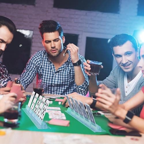 Lot de 4 Porte-Cartes à Jouer en Plastique Transparent 30 cm, Support Carte à Jouer Mains Libres pour Enfants, Adultes et Seniors, Parfait pour Poker, Bridge et Jeux de Société – Support Carte Enfant thumbnail 2