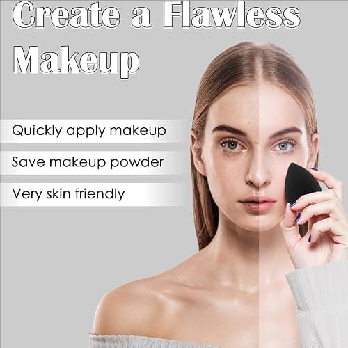 GZIXBDA Makeup Brush Set, 48Pcs Makeup Tool Set Premium Synthetic Foundation Concealers Powder Eye Shadows Makeup Brushes Kit for for Beginner Professional, Black thumbnail 9