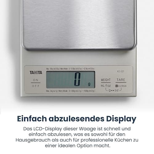 Tanita KD321SV33 Küchenwaage 3 kg mit Feinteilung 0.1 g thumbnail 4