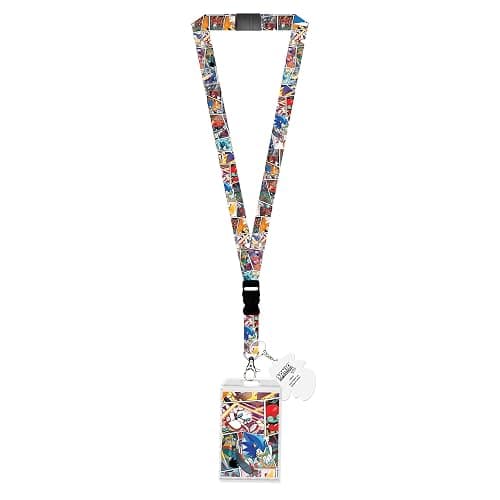 Sonic The Hedgehog Comic Strip ID Badge Holder Breakaway Lanyard w/Rubber Charm thumbnail 5
