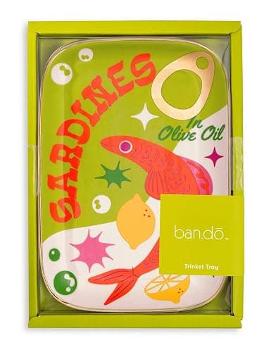 ban.do Novelty Trinket Tray, Ceramic Jewelry Dish, Small Decorative Tray for Keys or Decor, Cute Catchall Tray, Sardines thumbnail 4
