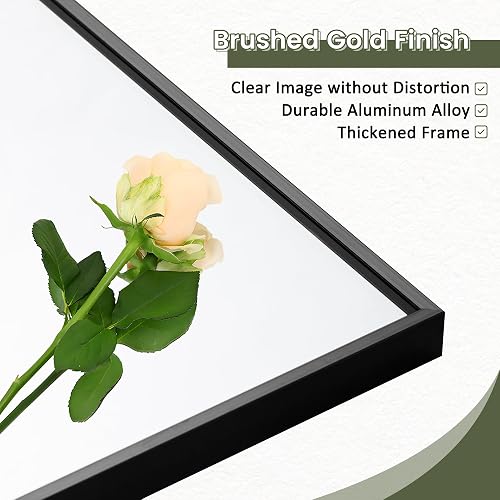 NicBex Full Length Mirror with Stand, 56"x19" Aluminum Alloy Frame Floor Mirror, Black, Shatter-Proof Glass - Free Standing, Leaning Against Wall or Wall-Mounted, for Bedroom Living Room Dressing Room thumbnail 5