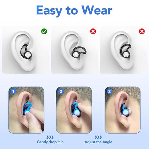 Swimming Ear Plugs Waterproof Earplugs - 3 Pairs Silicone Swim Ear Plugs for Adult Kids, Water Sports Earplugs for Showering, Bathing, Surfing - Keep Ear Water Out thumbnail 6
