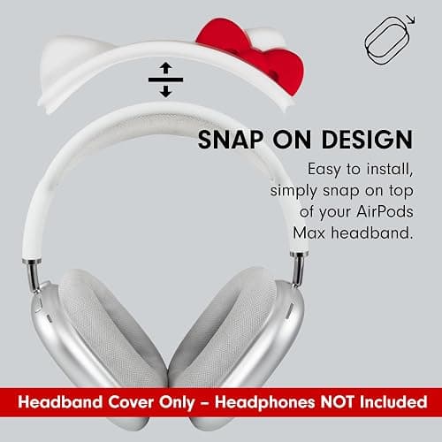 Sonix x Sanrio Hello Kitty Headband Cover for AirPods Max | Silicone Cute Cat Ears Protective Accessory for Headphones Headband | Compatible with Apple AirPods Max | Hello Kitty White thumbnail 4
