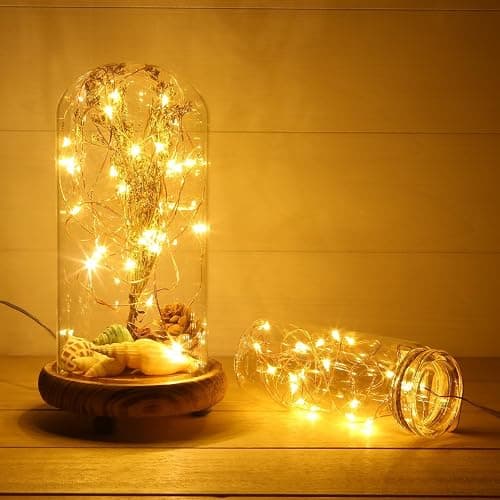 ANJAYLIA 16.5Ft 50 LED Fairy Lights Battery Operated String Lights for Party Home Wedding Festival Decoration, Warm White thumbnail 3