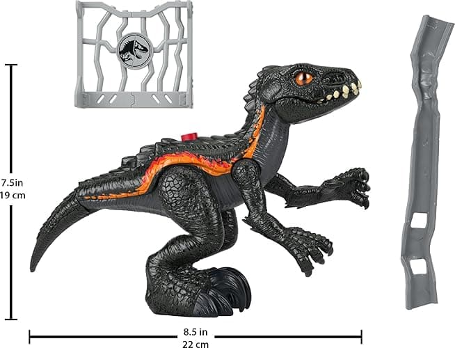 ​Fisher-Price Imaginext Jurassic World Dinosaur Toy Indoraptor with Scratching Action & Accessories for Pretend Play Kids Ages 3+ Years thumbnail 2
