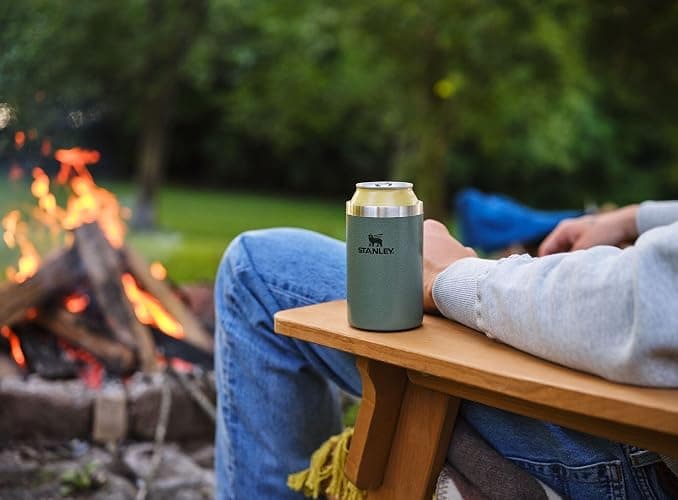 STANLEY Everyday Can Cooler Cup 10 oz | Beer, Seltzers, Soda, and Energy Drinks | Doubles as Tumbler | Insulated Stainless Steel Drink Holder | BPA-Free | Hammertone Green thumbnail 2