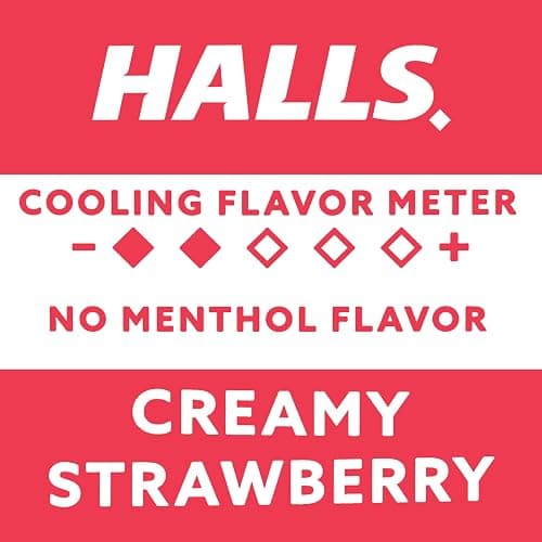HALLS Throat Soothing Creamy Strawberry Throat Drops, 70 Drops thumbnail 9