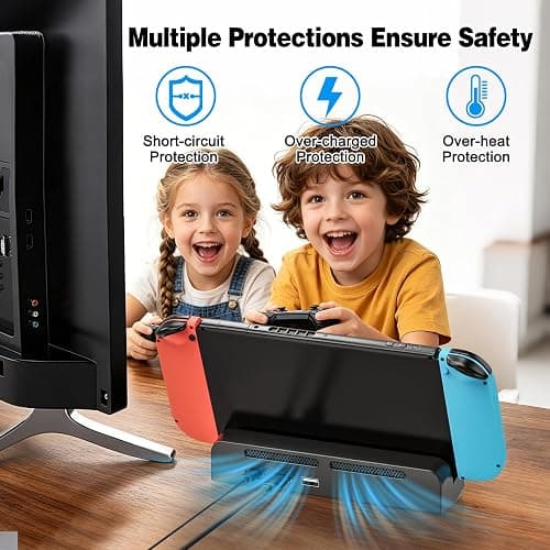 Tendak Switch Dock for Nintendo Switch 2, Portable Docking Station with 4K@60Hz HDMI Output/USB 3.0 Port/Type C Port, Replacement for Official Dock (Compatible with Nintendo Switch 2 only) thumbnail 5