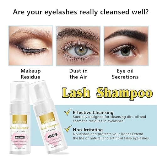 Eyelash Extension Cleanser Lash Mousse Lash Shampoo for Extensions, USB Mini Portable Fan Rechargeable Electric Handheld Air Conditioning (lash kit-handheld fan) thumbnail 5