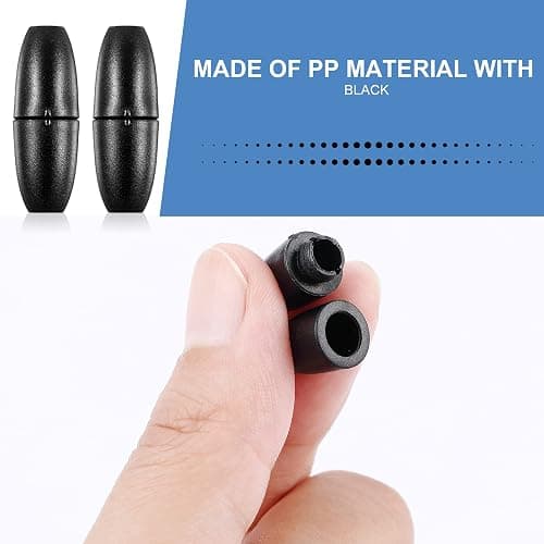 WILLBOND 100 Pcs Breakaway Clasps for Necklace Plastic Safety Bracelet Clasps for Lanyard Bead Barrel Connectors for Necklace Bracelet Jewelry Making DIY (Black) thumbnail 3