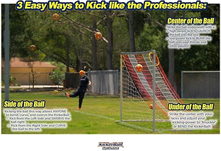 Kickerball - Curve and Swerve Soccer Ball/Football Toy - Kick Like The Pros, Great Gift for Boys and Girls - Perfect for Outdoor & Indoor Match or Game thumbnail 9