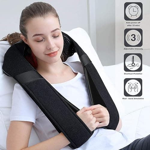 Shiatsu Neck and Shoulder Back Massager with Heat – Electric Deep Tissue Kneading Massage Pillow for Pain Relief and Relaxation – Perfect Gifts for Mother’s Day, Father’s Day, Birthdays, and Christmas thumbnail 6