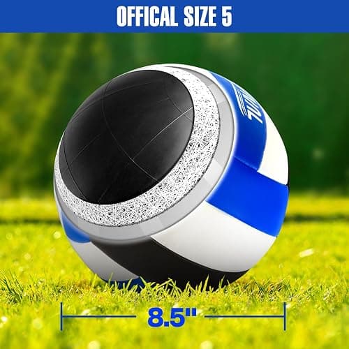 Outdoor Portable Volleyball Net Set with Adjustable Height Steel Poles, Volleyball, Anti-sag Winch System, Pump, Boundary Line, and Carry Bag for Backyard, Beach, Lawn thumbnail 7
