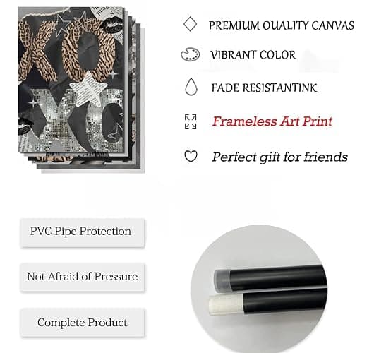 6Pcs Trendy Leopard Wall Art Stockholm Style Posters Prints Funky Cheetah Canvas Wall Decor Lucky 8 Ball Painting Pictures for Girls Bedroom Apartment Dorm Unframed thumbnail 6