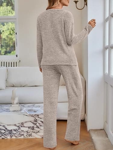 LILLUSORY Womens 2 Piece Lounge Sets Winter Outfits 2025 Sweatsuit Matching Pjs Airport Vacation Travel Fall Pajamas Fashion thumbnail 4